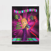 Penblwyddのhapusのハッピーバースデーのウェールズの言語カード カード (正面)