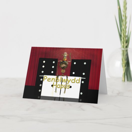 Penblwydd HapusのハッピーバースデーのBilingualカード カード (正面)