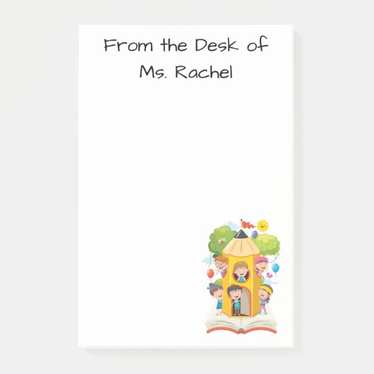 Pencil 遊 School Desk of Post-It Notes ポストイット (正面)