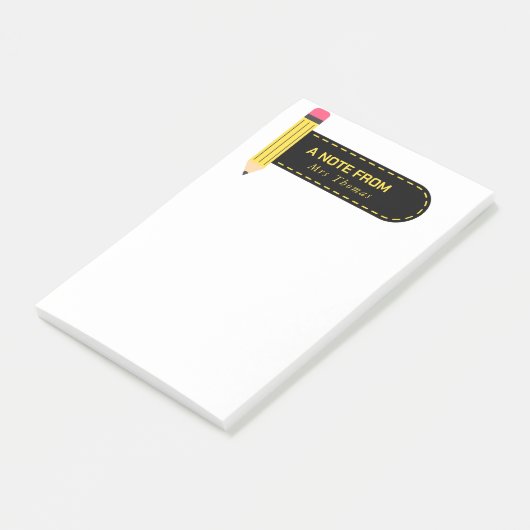 Pencil A Note From Teacher ポストイット (アングル)