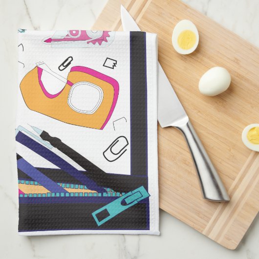 pencil case and stationery design キッチンタオル (四つ折り)