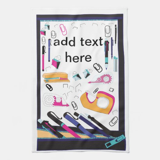 pencil case and stationery design キッチンタオル (縦)