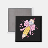 Pencil Coquette Bow 教員感謝＋バックトゥー マグネット (正面/裏面)