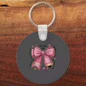 Pencil Coquette Bow Test Day Teacher Motivational  キーホルダー (正面)