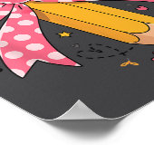 Pencil Coquette Bow Test Day Teacher Motivational  ポスター (角)