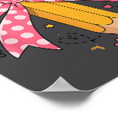 Pencil Coquette Bow Test Day Teacher Motivational ポスター (角)