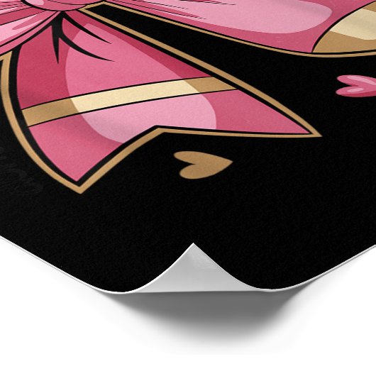 Pencil Coquette Bow Test Day Teacher Motivational ポスター (角)