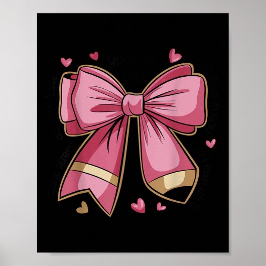 Pencil Coquette Bow Test Day Teacher Motivational  ポスター (正面)