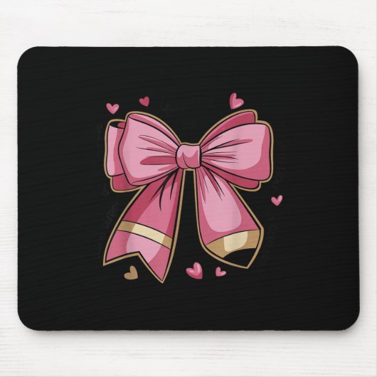 Pencil Coquette Bow Test Day Teacher Motivational マウスパッド (正面)