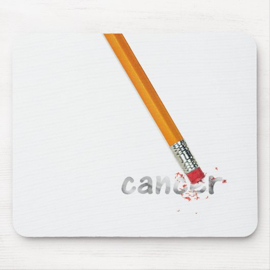 Pencil Eraser with Cancer Text マウスパッド (正面)