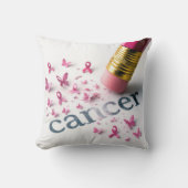 Pencil Erasing Cancer Text  クッション (正面)