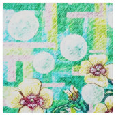 Pencil Sketch Floral Fabric ファブリック (見本)