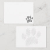 Pencil Sketched Dog Paw Digital Art ノートカード (正面/裏面)