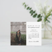 Pencil Us In Save the Date 2022年2月カレンダー ポストカード (スタンド正面)