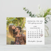Pencil Us In Save the Date 2023年6月カレンダー 招待状 (スタンド正面)