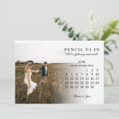 Pencil Us In Save the Date June 2023 Calendar Invi 招待状 (スタンド正面)