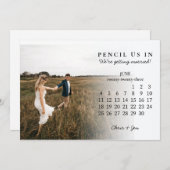 Pencil Us In Save the Date June 2023 Calendar Invi 招待状 (正面/裏面)