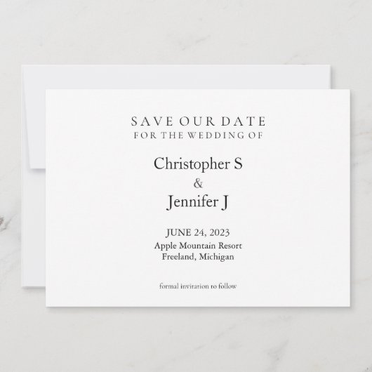 Pencil Us In Save the Date June 2023 Calendar Invi 招待状 (裏面)