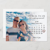 Pencil Us In Save the Date June 2023 Calendar Invi 招待状 (正面/裏面)