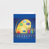 PencilsとPaintbrushアーティストノートカード カード (正面)