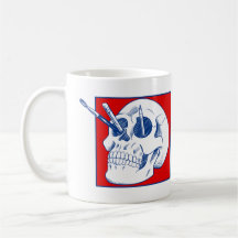 PencilsとPaintbrushesを使用したアーティストのスカル