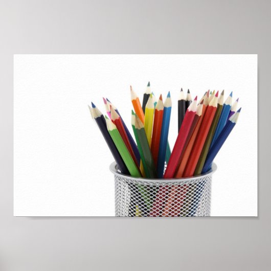 Pencils inペン立てby Petr Kratochvil poster ポスター (正面)