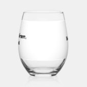 Pencils Patience & Pinot Personalized Teacher  ステムなしワイングラス (左)