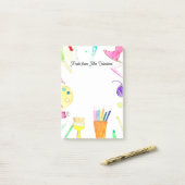 Pencils School Waterカラー先生からのメモ ポストイット (デスク上)