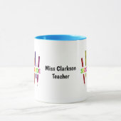 Pencils Second Gradeカスタマイズ可能な先生マグカップ マグカップ (中央)