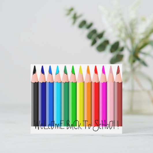 Pencils、WeLcOmE新学期! ポストカード (スタンド正面)