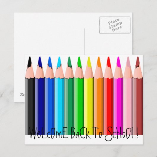 Pencils、WeLcOmE新学期! ポストカード (正面/裏面)