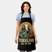 Pendejosすべてのあなたのイエス皮肉なユーモアのクリスティア エプロン (着用した状態)