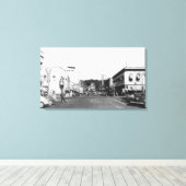 Pendleton,オレゴン州メイン通りビュー写真2 キャンバスプリント (インサイチュ (ウッドフロア))