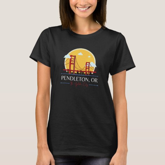 Pendleton ORゴールデンゲートブリッジの悪い地理スタップ Tシャツ (正面)