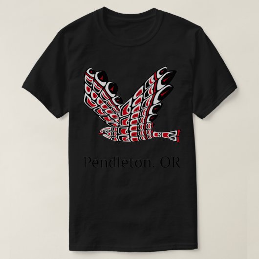 Pendleton Oregon Red Tail Hawk Native American Ind Tシャツ (デザイン正面)