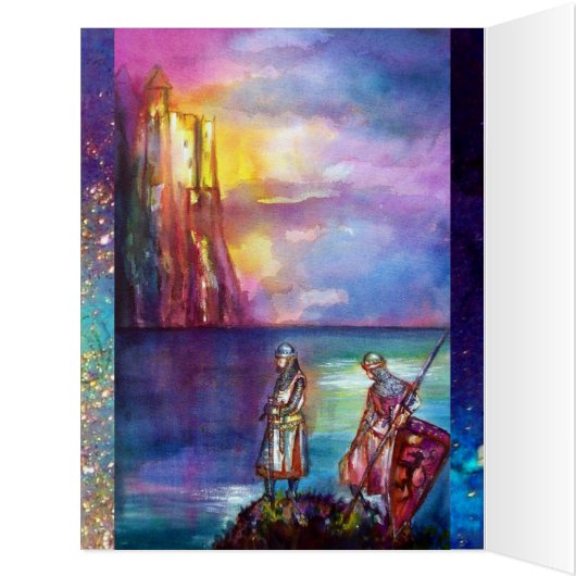 PENDRAGON中世の騎士、夕日の湖、ファンタジー (内側(左))