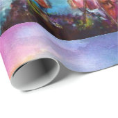 PENDRAGON中世の騎士、夕日の湖、ファンタジー ラッピングペーパー (ロールコーナー)