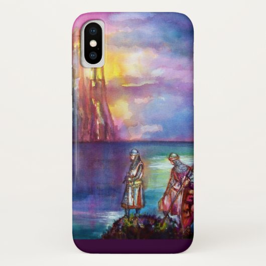 PENDRAGON中世の騎士、夕日の湖、ファンタジー Case-Mate iPhoneケース (裏面)