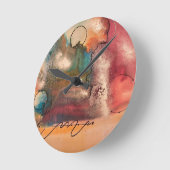 Pendule artistique by Lyla FERRARIS Design ラウンド壁時計 (傾斜)