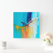 Pendule L'homme libre スクエア壁時計 (ホーム)