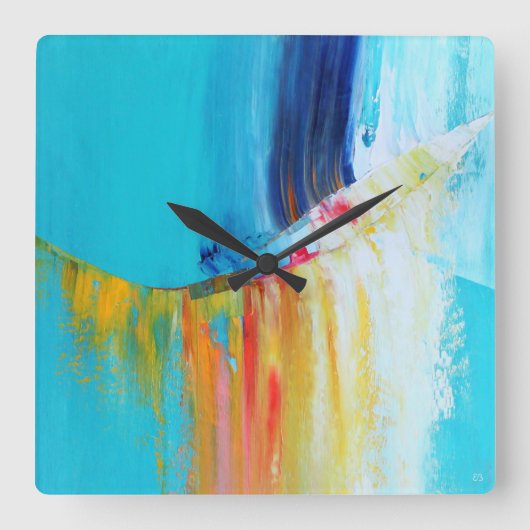 Pendule L'homme libre スクエア壁時計 (正面)