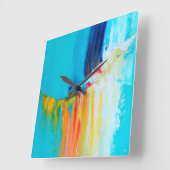 Pendule L'homme libre スクエア壁時計 (傾斜)