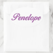 Penelopeのステッカー名 楕円形シール (バッグ)