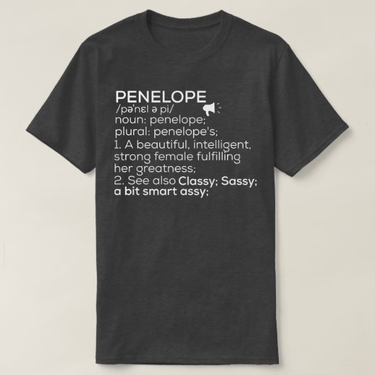 Penelope名Penelope定義Penelope女性 Tシャツ (デザイン正面)