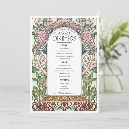 PENELOPE 01 A -'結婚s Drink Menu 2 メニュー (スタンド正面)