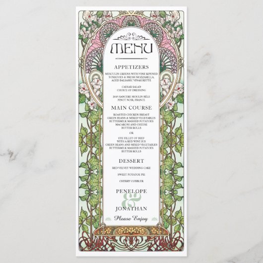 PENELOPE 01 A - 結婚s Food Menu 1 メニュー (正面)