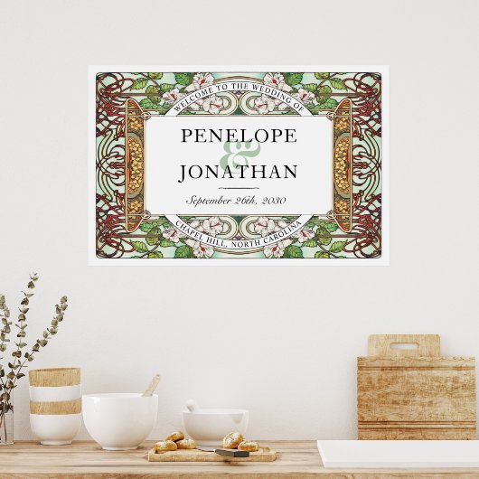 PENELOPE 01 A -'結婚Welcome Sign Large ポスター (キッチン)