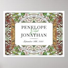 PENELOPE 01 A -'結婚Welcome Sign Medium ポスター