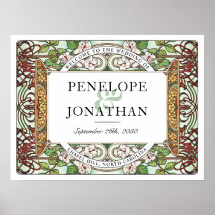 PENELOPE 01 A -'結婚Welcome Sign Medium ポスター