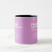Penelope Girl Name Definition Mug | Personalized ツートーンマグカップ (中央)